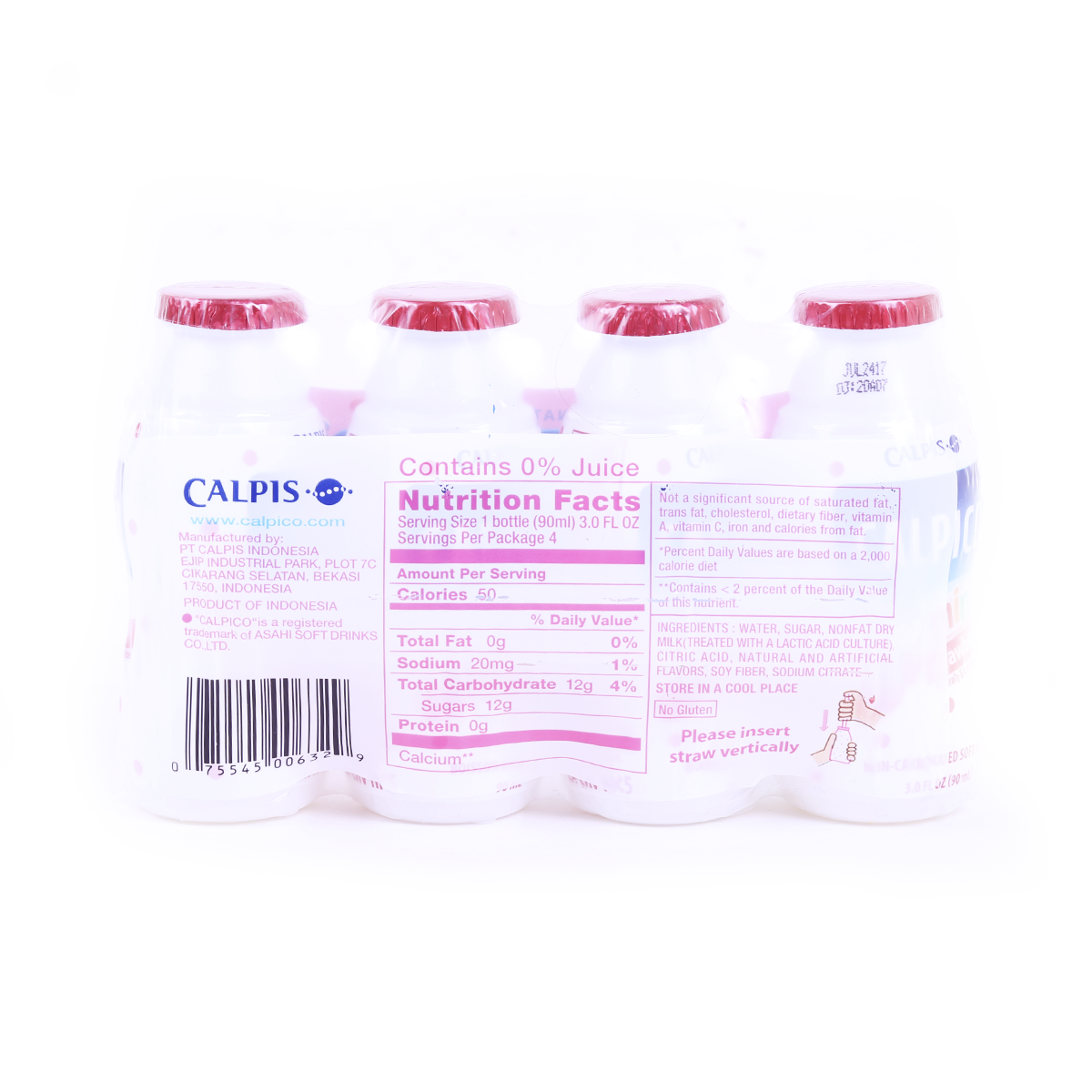 Calpico Mini Strawberry Yogurty Drink - 4 PCS