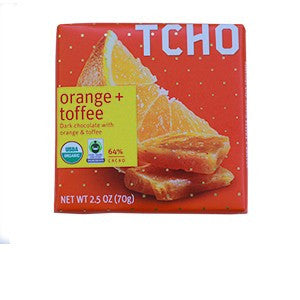 Tcho Dark Chocolate Orange+Toffee - 70g