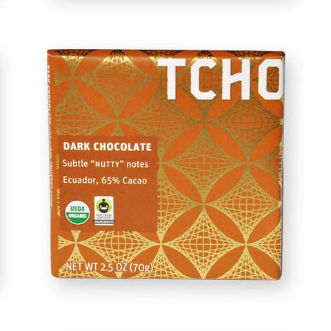 Tcho Dark Chocolate Nutty 65% Cacao - 70g